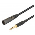 Cable XLR macho-jack 6,3 stereo PROFESIONAL