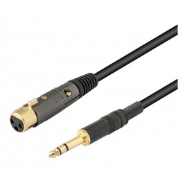 Cable XLR macho-jack 6,3 stereo PROFESIONAL